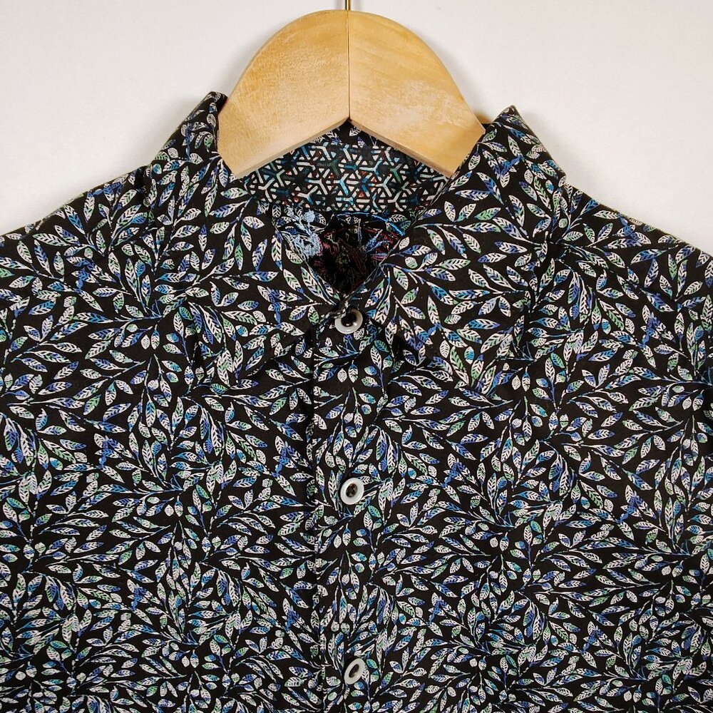 Robert‎ Graham Men's Small Button-Down Short Sleeve Shirt - Picture 2 of 8